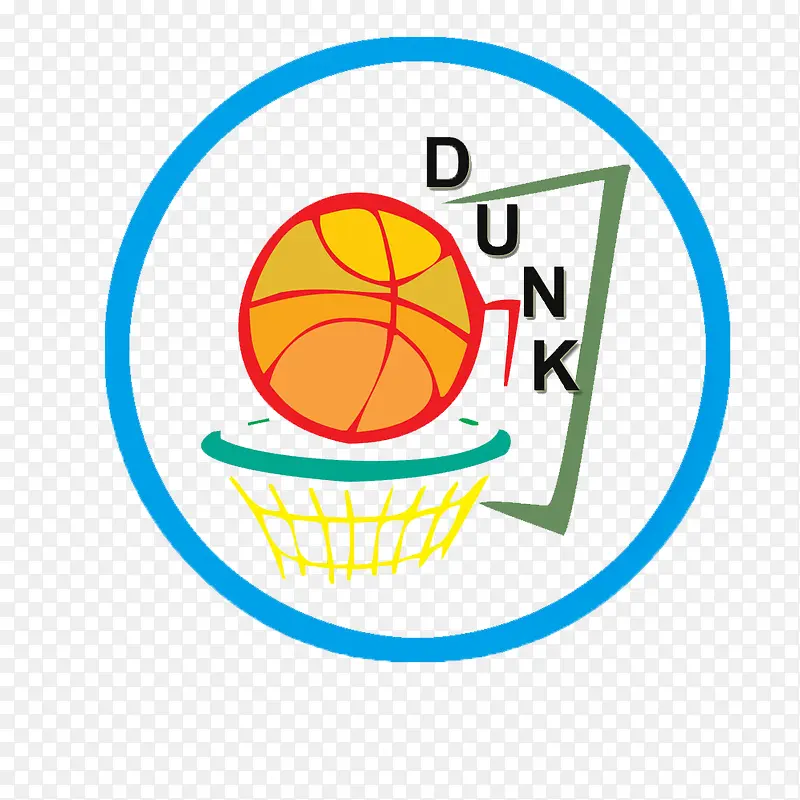 一个篮球进框的标志
