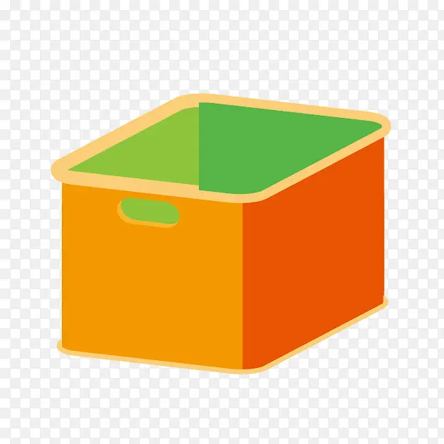 卡通橙色收纳盒