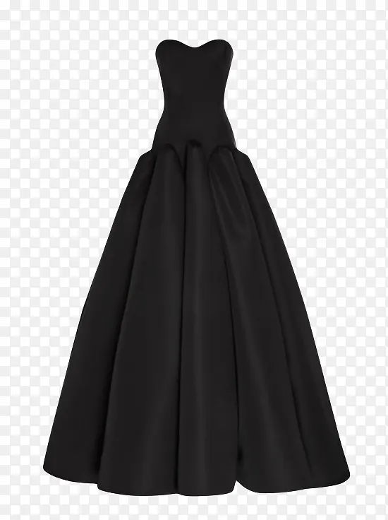 黑色的抹胸裙子