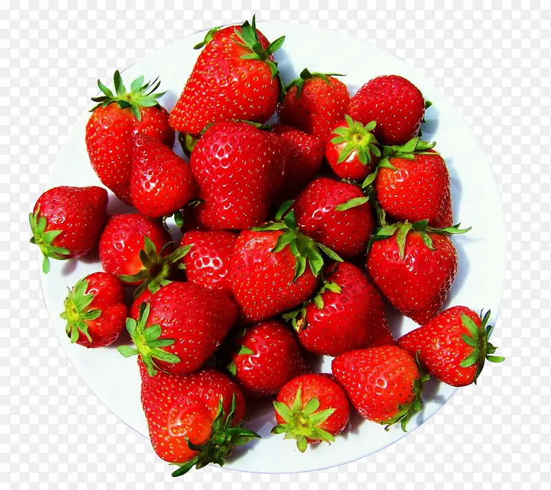 一盘诱人的草莓