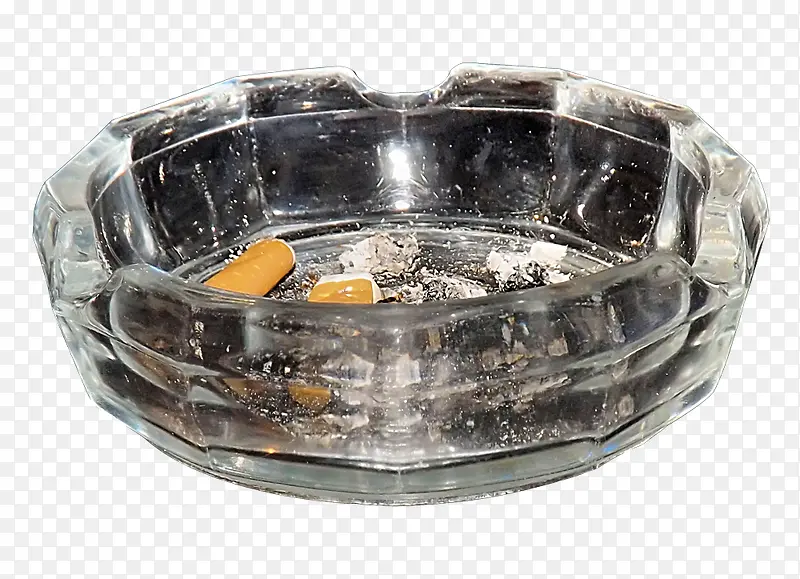 玻璃烟灰缸免抠素材