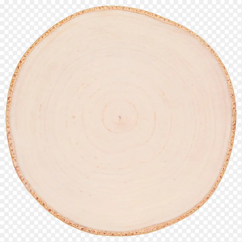 白色表面光滑的木头截面实物