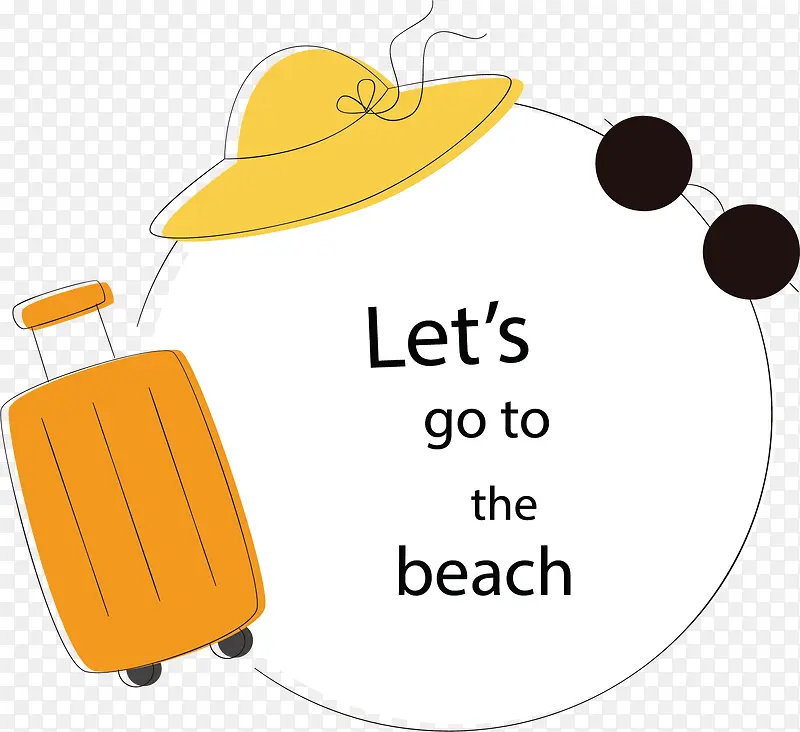 夏日沙滩旅游标签