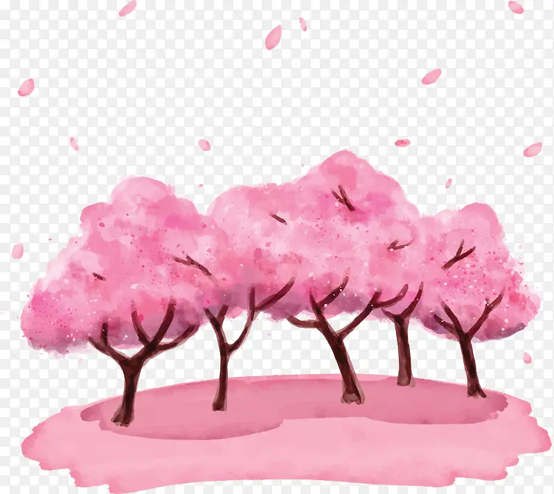 浪漫粉红樱花海报