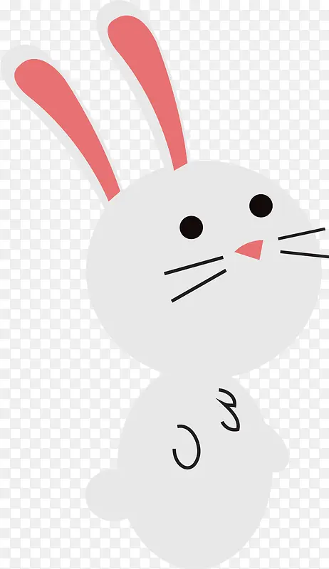呆萌可爱复活节兔子