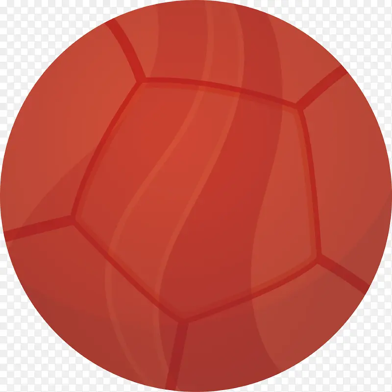 卡通足球运动红色足球设计图案矢