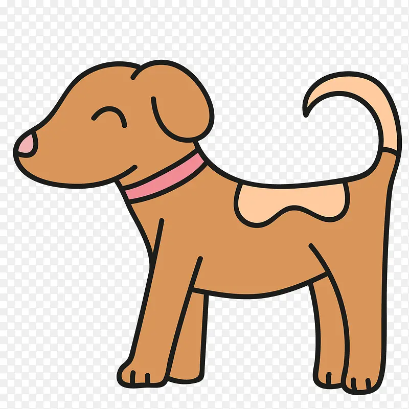 手绘卡通宠物狗设计