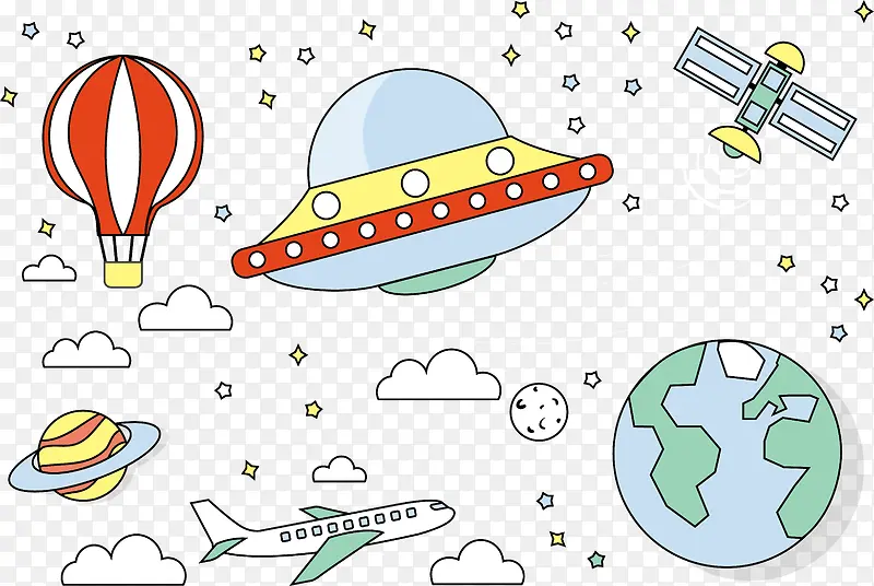 彩绘外星飞船热气球
