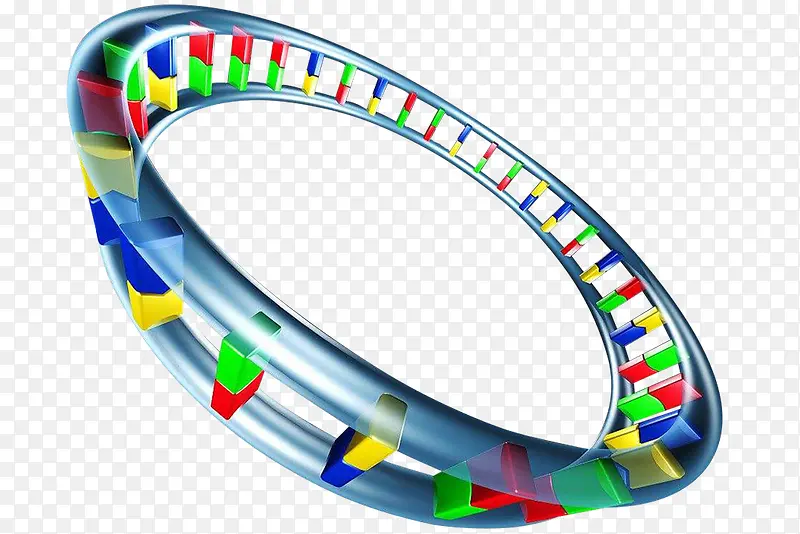 彩色线粒体DNA模型