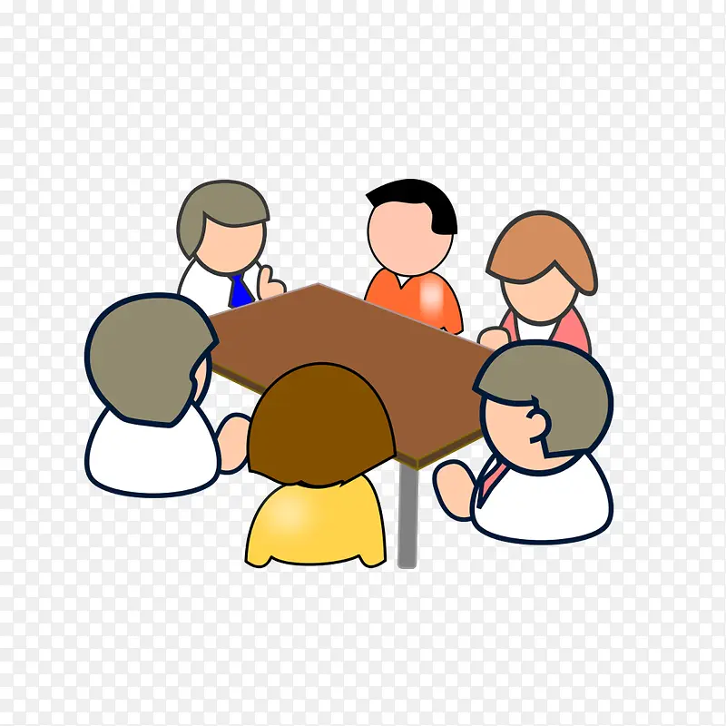 卡通会议商讨素材PNG图片素材下载_图片编号7868679-PNG素材网