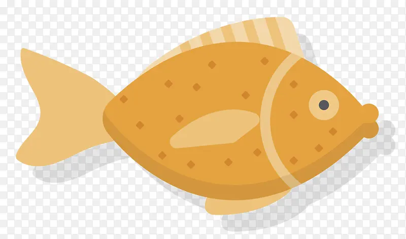 黄花鱼矢量扁平海洋生物