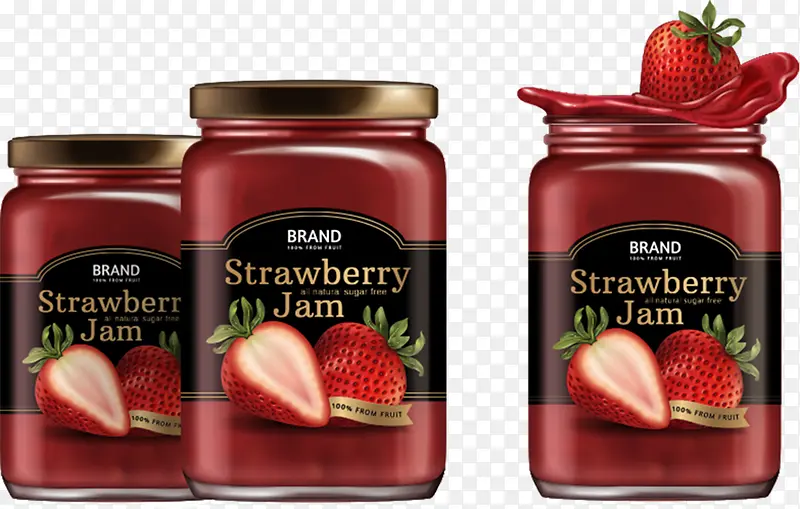 水果草莓酱罐头包装