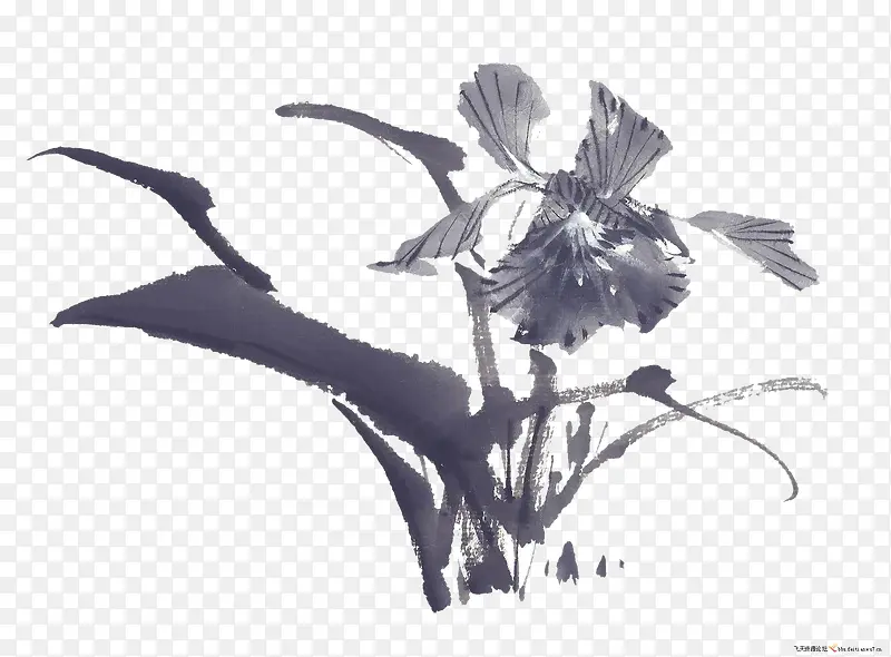 抽象国画水墨花卉