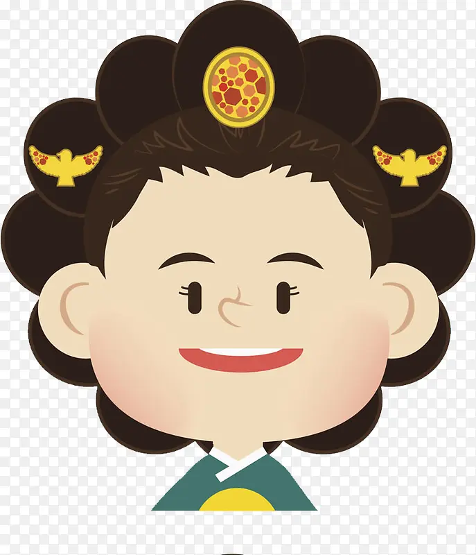 一个盘着头发的韩国阿姨
