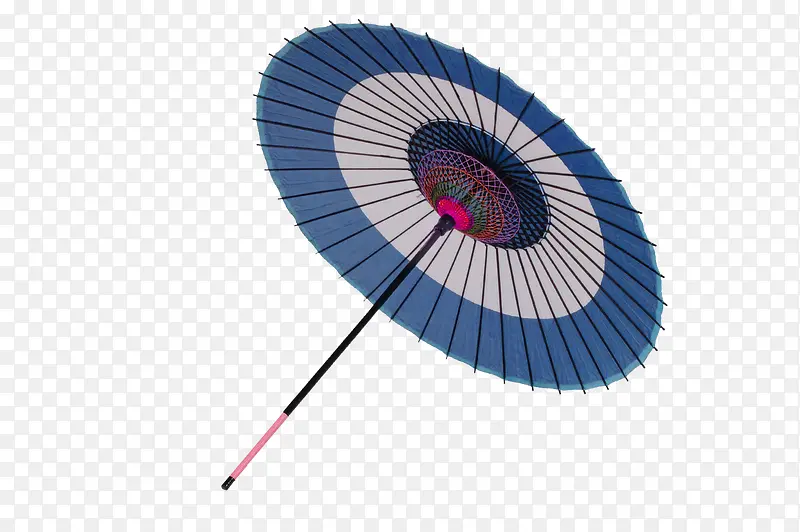 蓝色中国风雨伞装饰图案