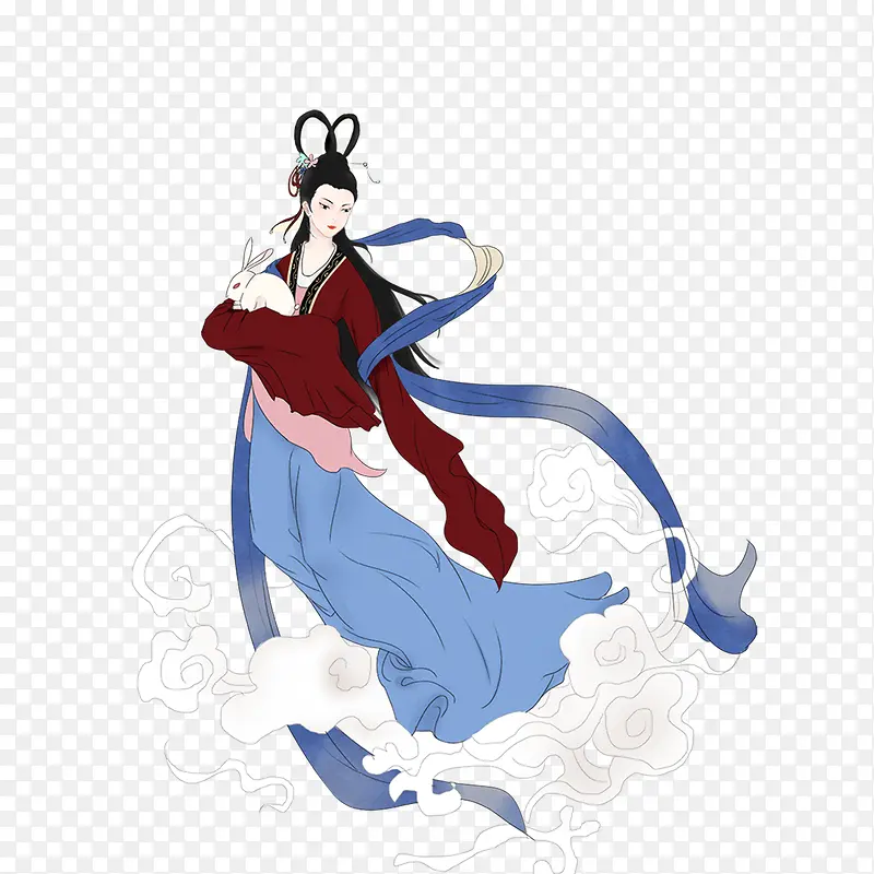 中国风古风中秋神话嫦娥元素设计