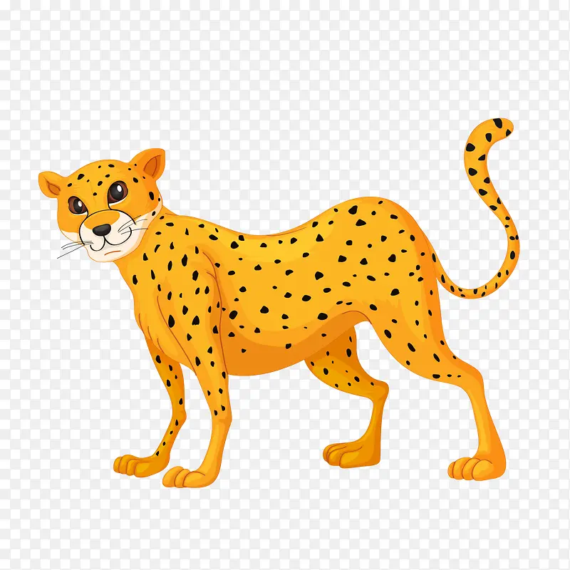 卡通斑点豹子动物设计