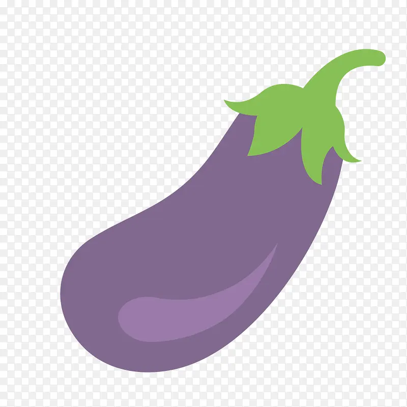 手绘矢量紫色茄子