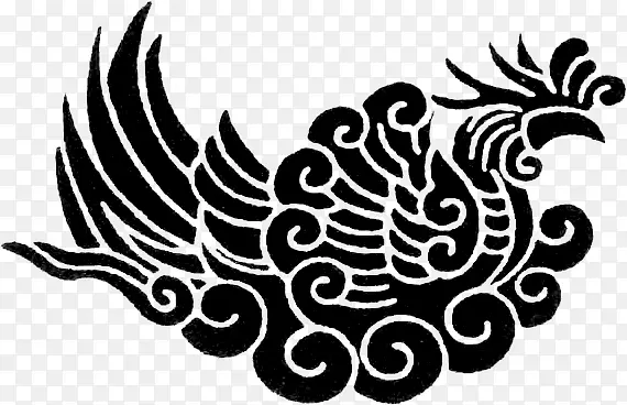 中国风神兽凤凰纹样
