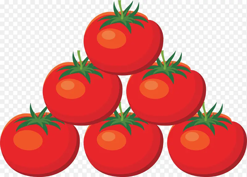 红色西红柿简约素材