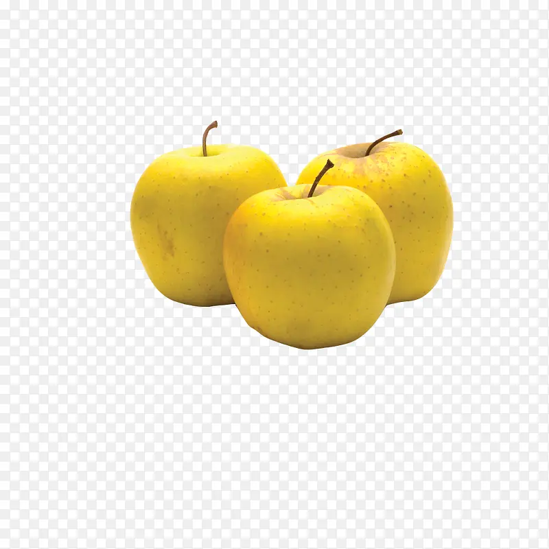 三个黄色的苹果