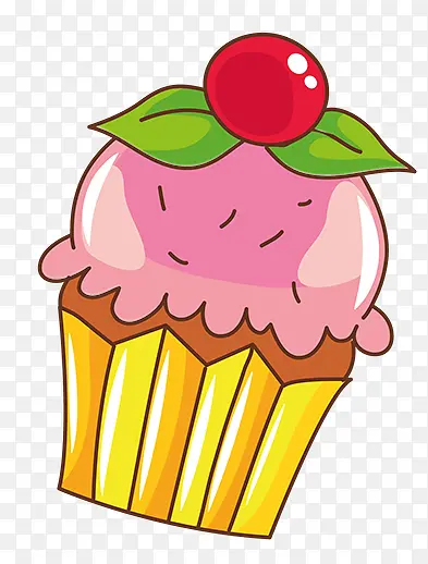 卡通手绘甜品樱桃蛋糕