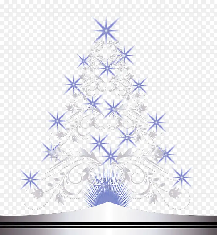 蓝色星光圣诞树