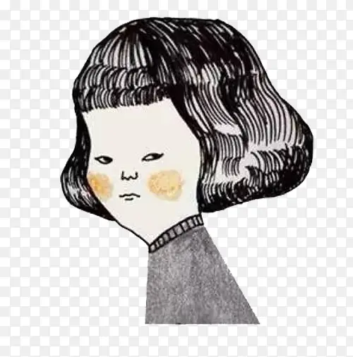 不开心的女孩