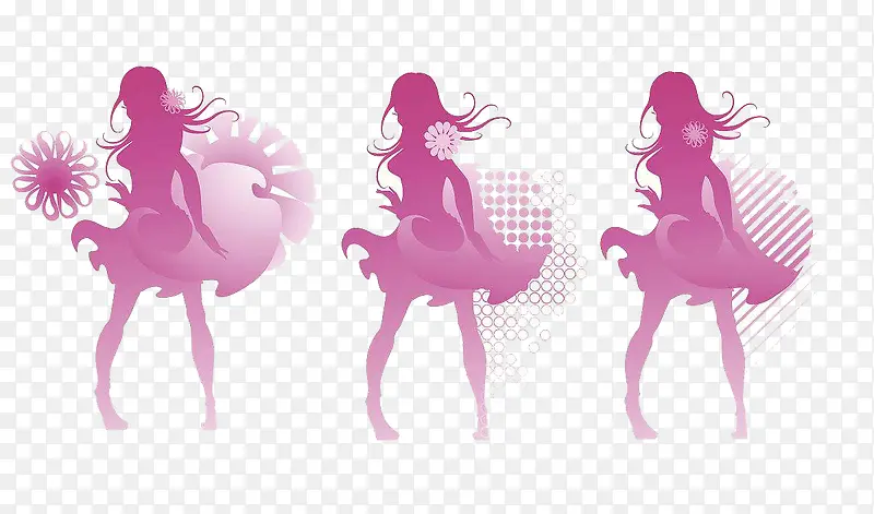 粉色美女舞者