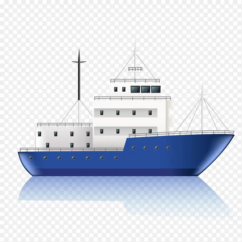 卡通扁平化轮船设计