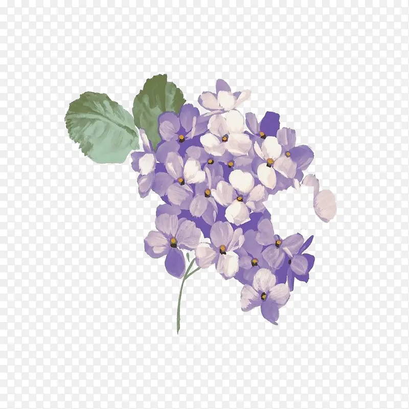 手绘紫色调绣花球