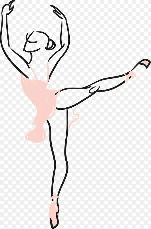 女芭蕾舞演员舞蹈侧面插图