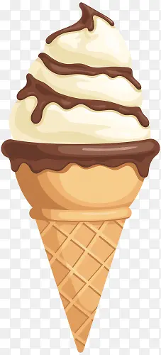 脆皮巧克力奶油甜筒冰淇淋