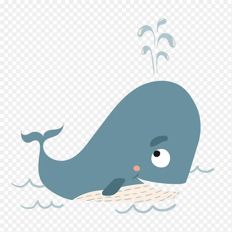 海上的鲸鱼动物设计