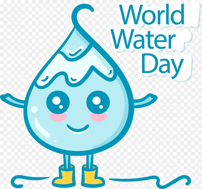 可爱水滴卡通世界水日