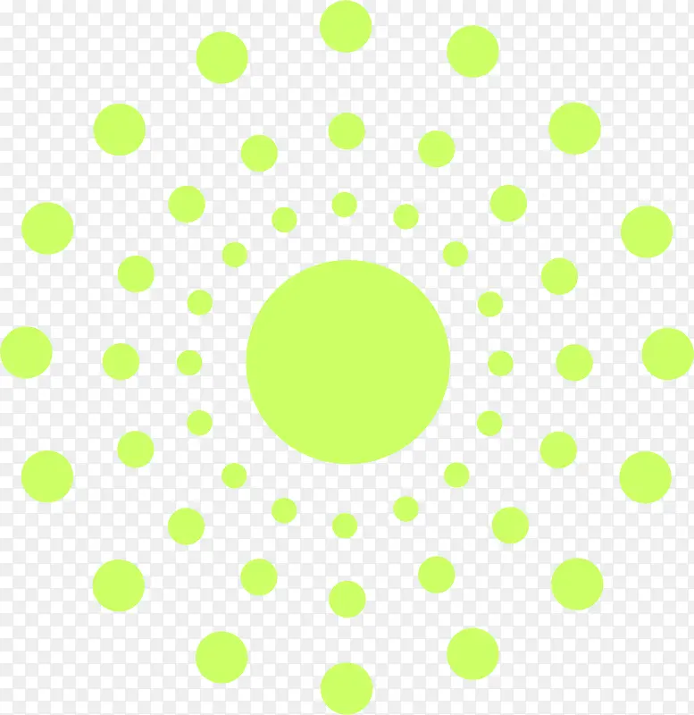 小清新绿色圆点