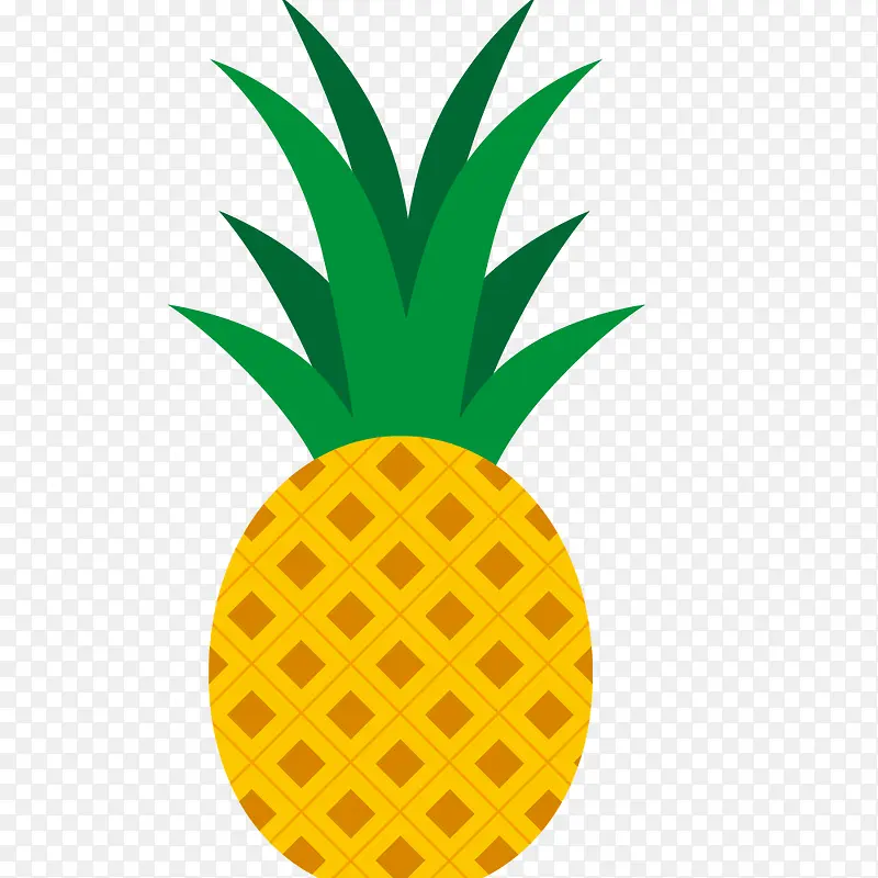 黄色的卡通菠萝水果
