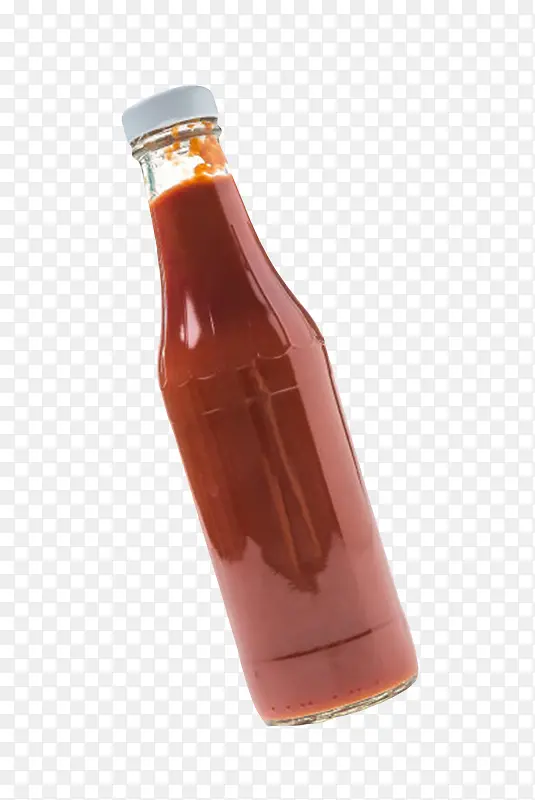 透明瓶子易碎玻璃番茄酱包装实物