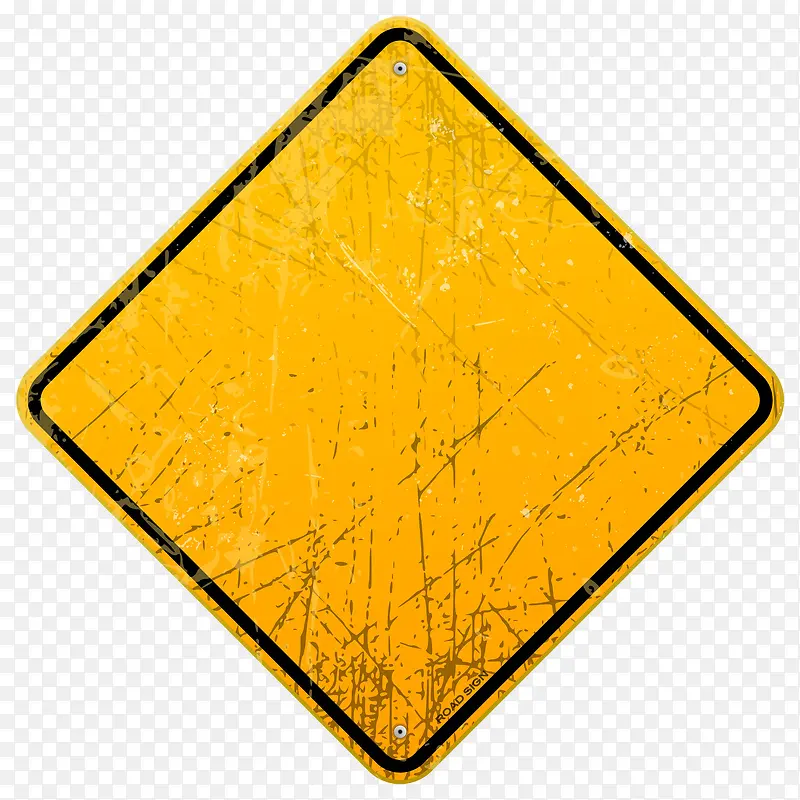 黄色交通路牌
