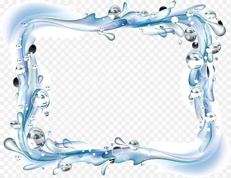 矢量蓝色水花