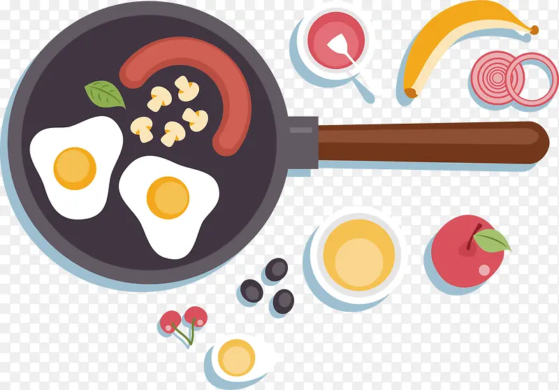 锅具食品矢量