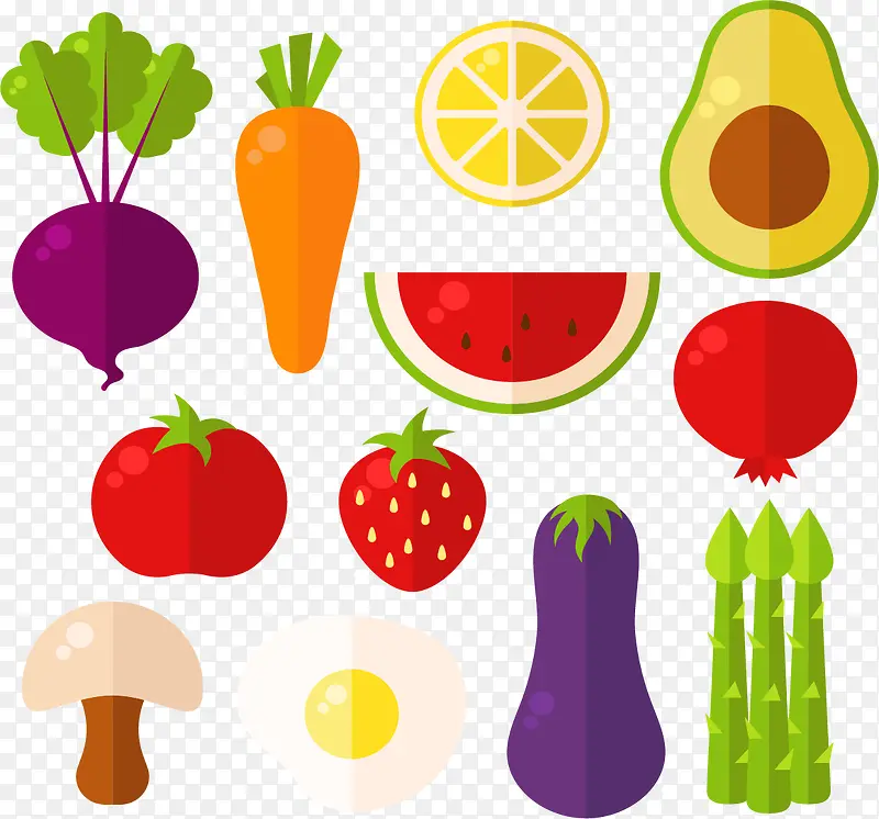 彩色水果蔬菜