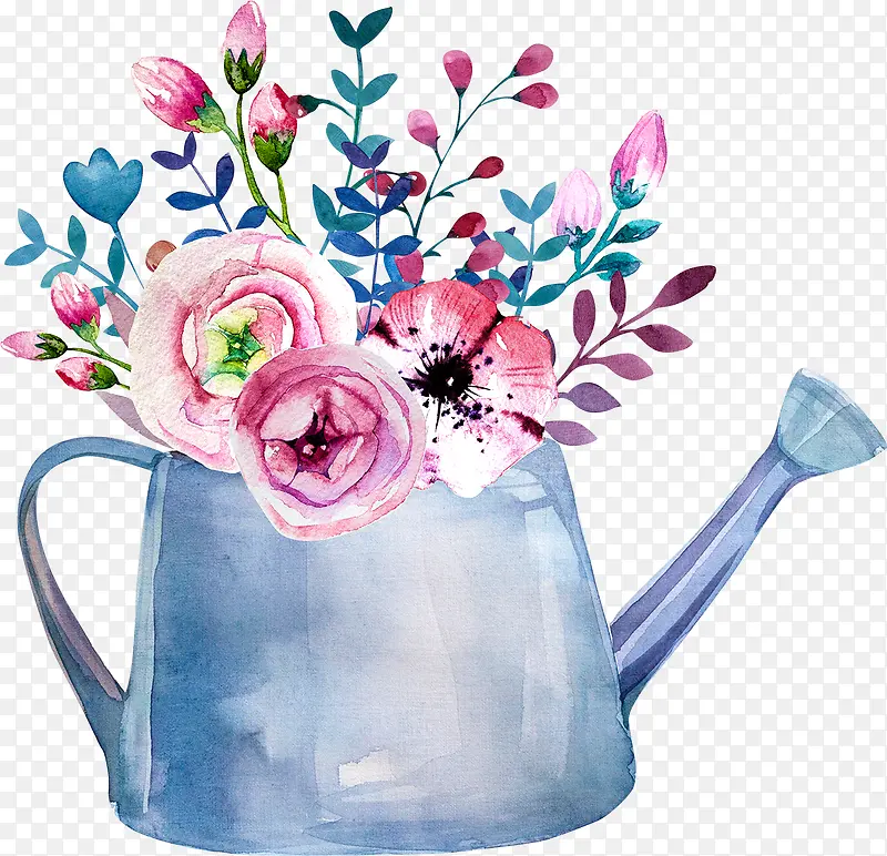 水彩花朵