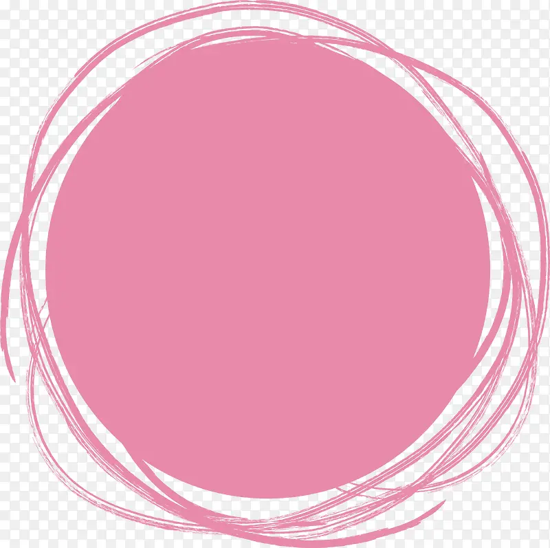粉色水墨笔刷标题框