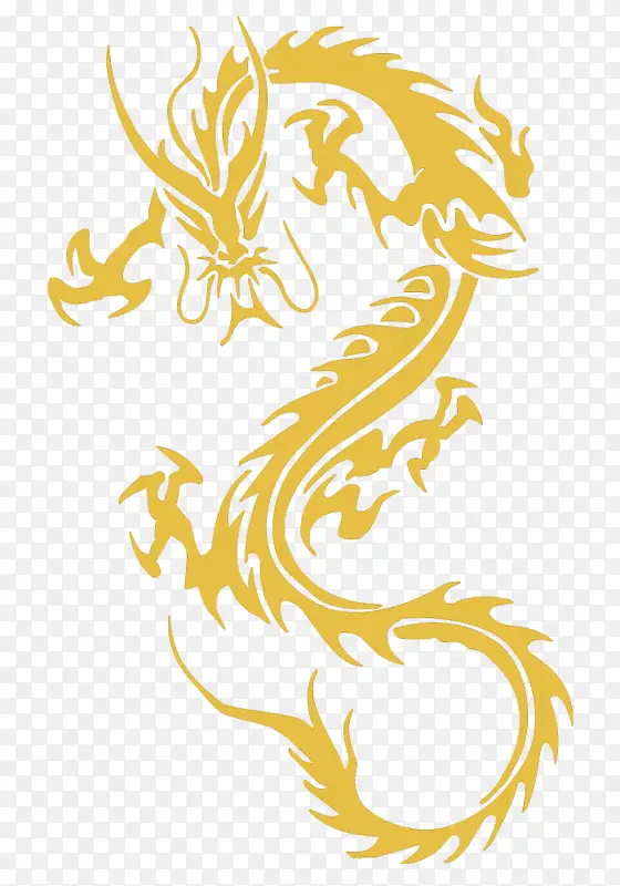 金色的中国神话巨龙