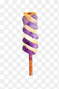手绘紫芋冰棍