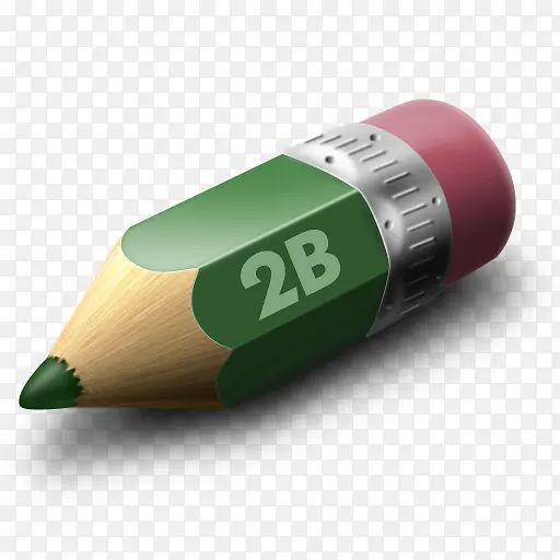 铅笔2 b绿色Pencil-2B-icons