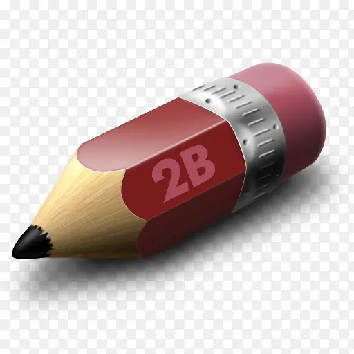 铅笔2 b红色的Pencil-2B-icons