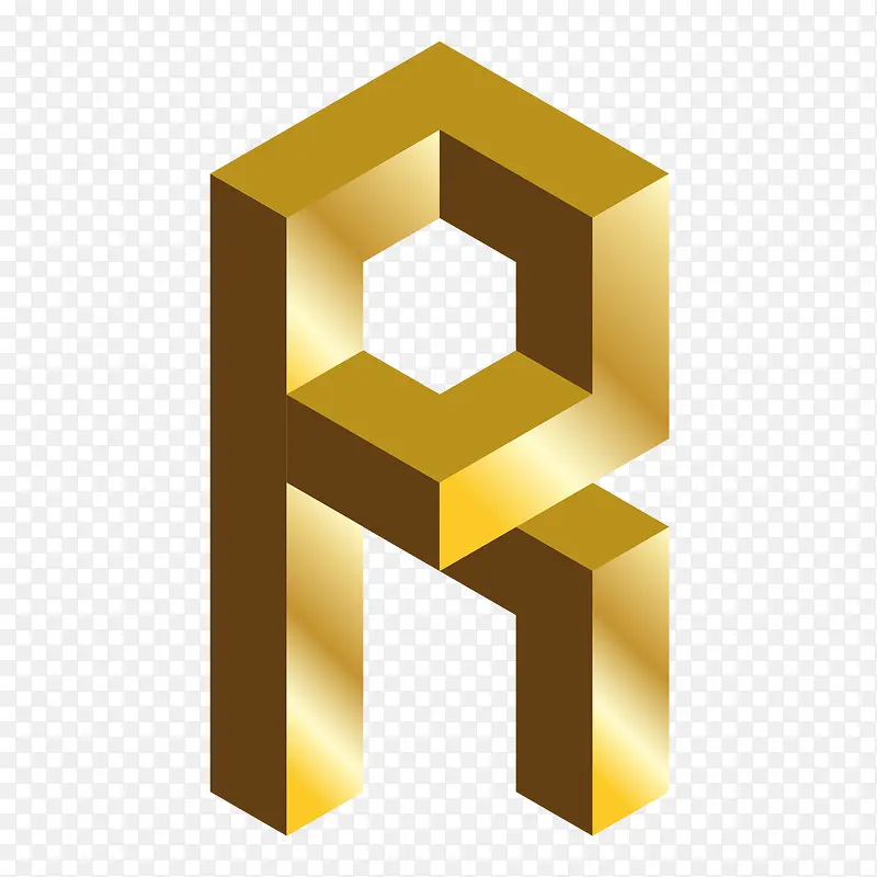 金色c4d英文字母R立体艺术字PNG图片素材下载_图片编号7889377-PNG素材网