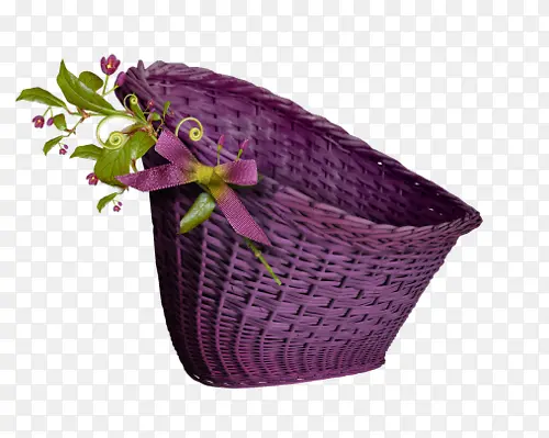 紫色花篮